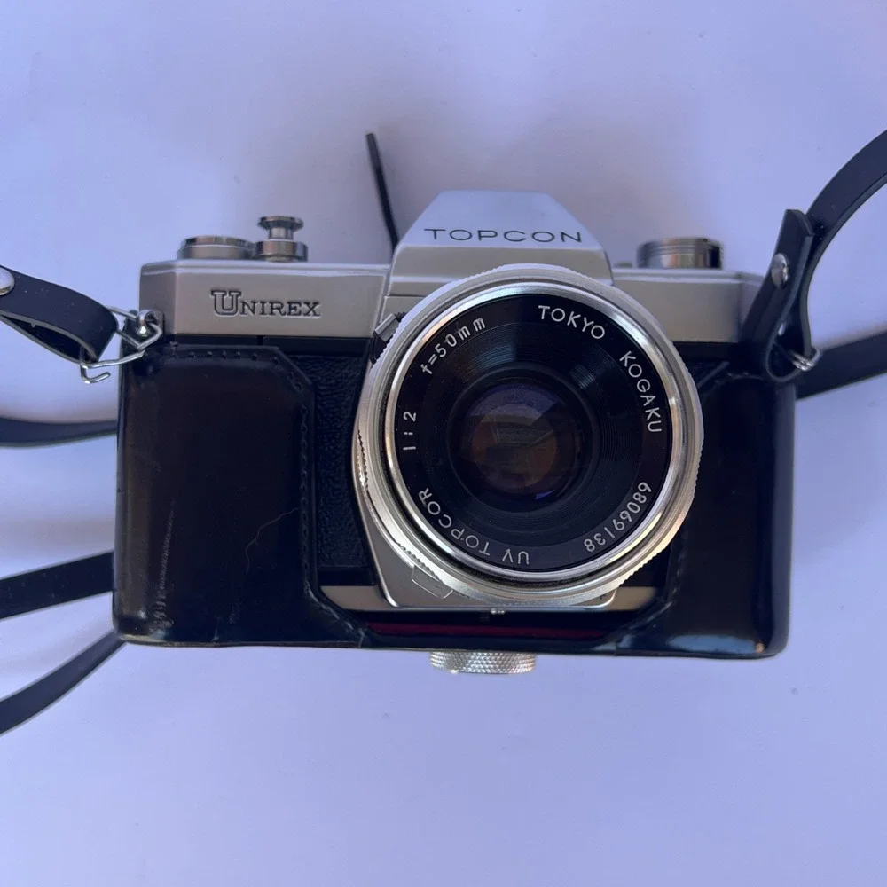 VTG Topcon Unirex 35mm SLR Camera UV Topcor 50mm f2 Lens Case Parts Repair